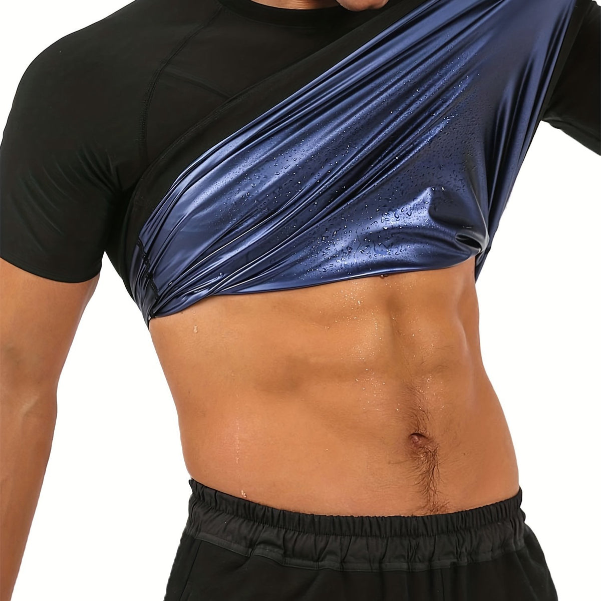 Men's Compression Sauna T Shirt Slimmer Shape for Gym Workouts
