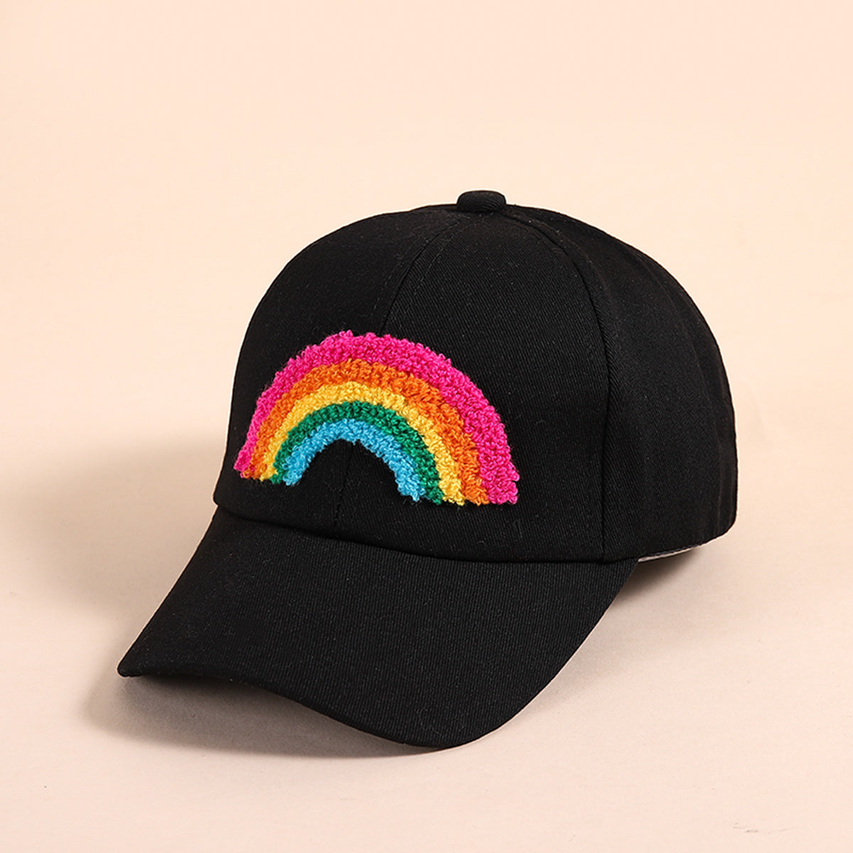 Kids Rainbow Embroidery Baseball Cap Sun Protection Hat