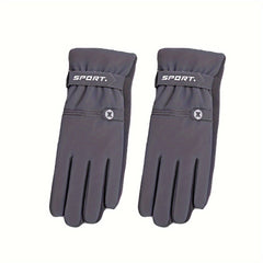 Winter Fleece Lined Warm Gloves Anti Slip Waterproof Touch Screen Gloves