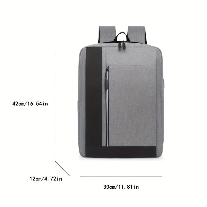 Casual Laptop Backpack USB Charging Port Business Travel Bag