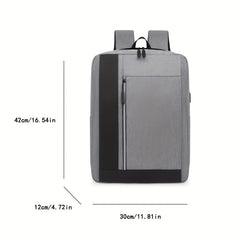 Casual Laptop Backpack USB Charging Port Business Travel Bag