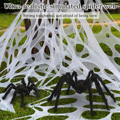 Giant Spider Web Halloween Decorations 350sqft Stretchy Webbing Indoor Outdoor