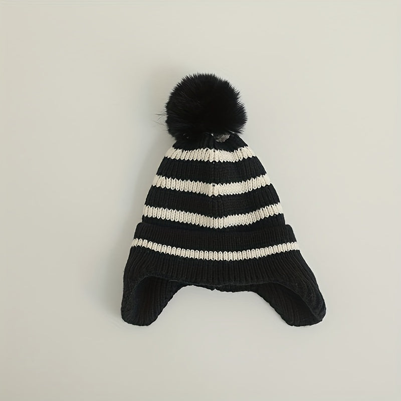Striped Kids' Winter Beanie Hat
