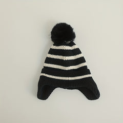 Striped Kids' Winter Beanie Hat