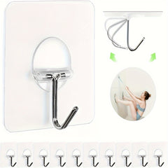 Heavy Duty Adhesive Hooks Towel Coat Hooks Waterproof Kitchen Bathroom