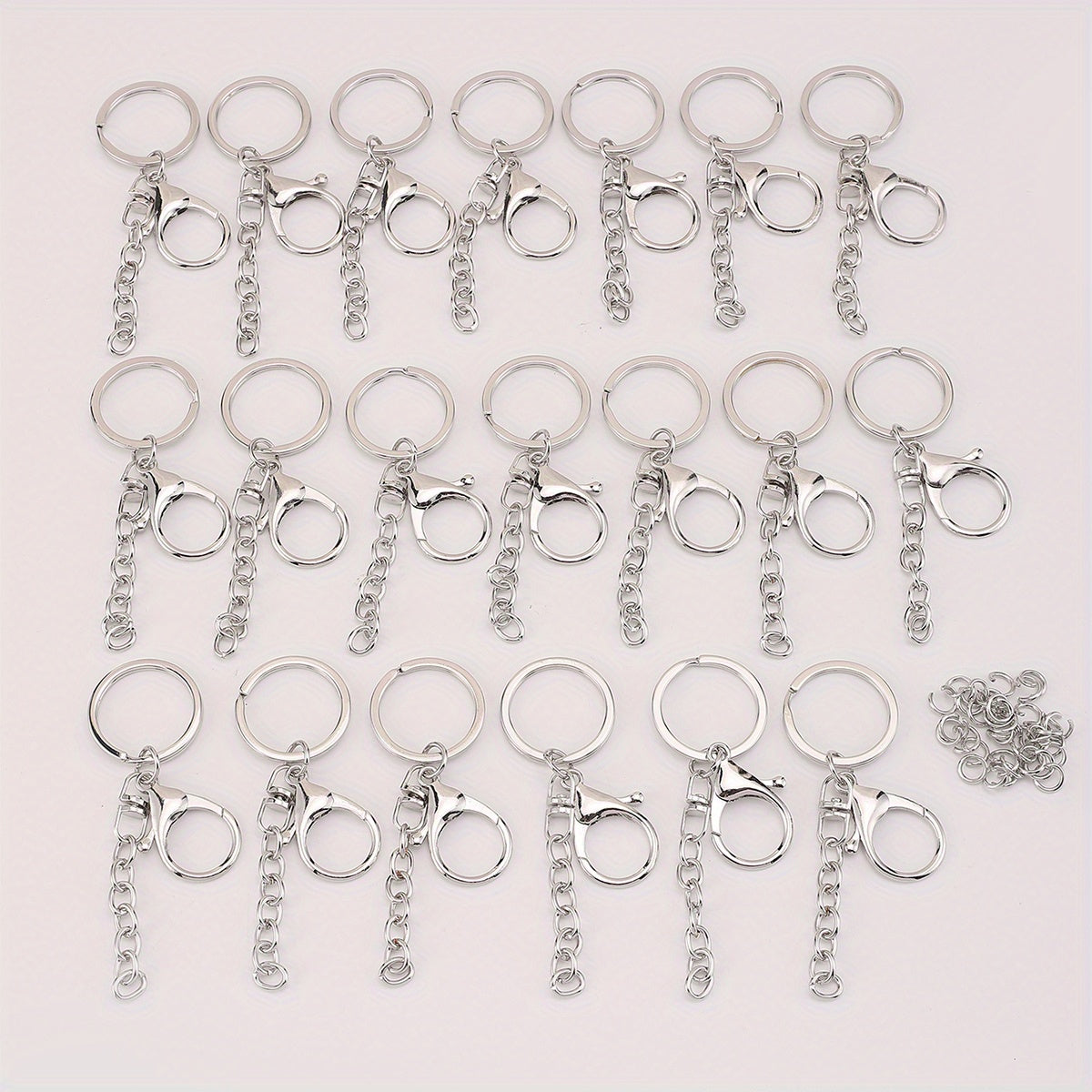 20pcs Chain Keychain With Lobster Key Ring Keychain Accessories