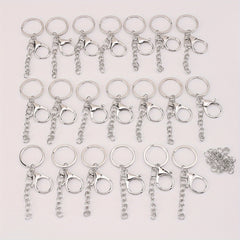 20pcs Chain Keychain With Lobster Key Ring Keychain Accessories