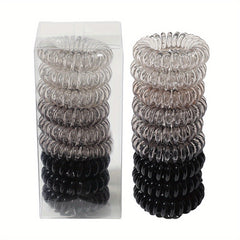 18pcs Small Spiral Hair Tie Elastic No Crease Hair Rope Ponytail Holder
