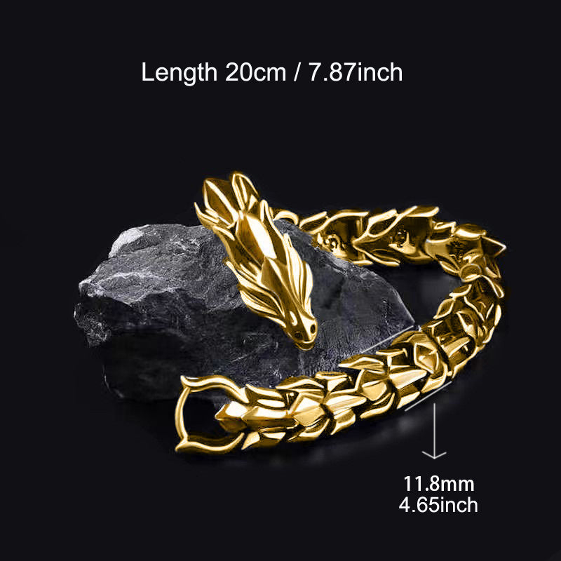 Vintage Mens Dragon Bracelet Hip Hop Punk Bracelet