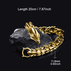 Vintage Mens Dragon Bracelet Hip Hop Punk Bracelet