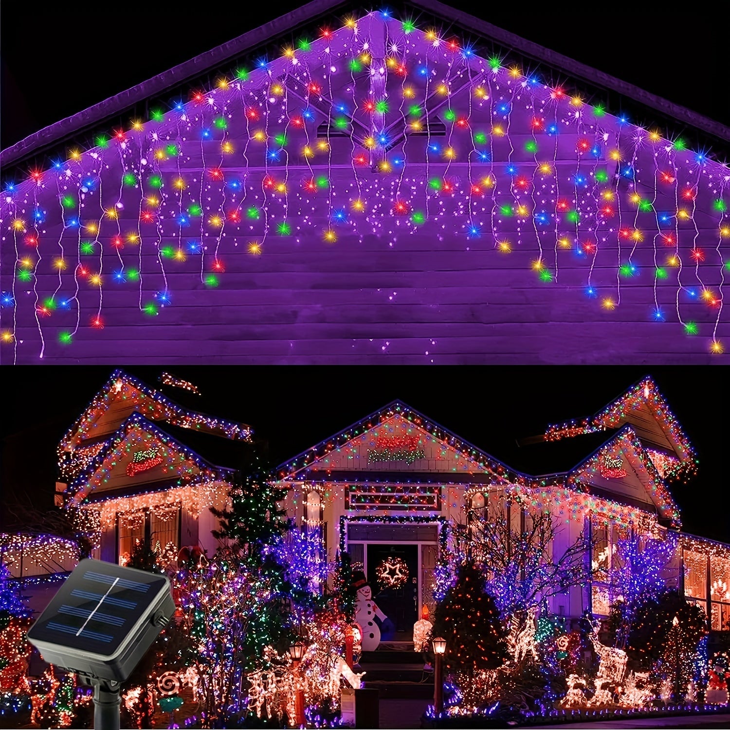 Solar Ice Pillar String Light 4M 96LED
