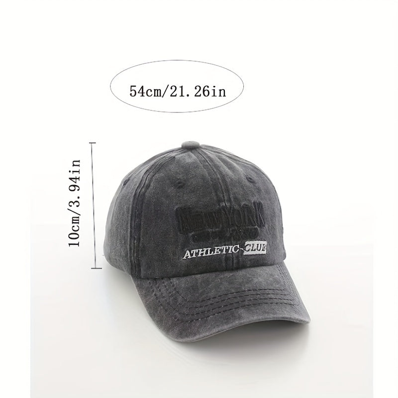 Kids Spring Autumn Adjustable Casual Baseball Cap w/ Letter Embroidery