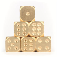 Brass & Copper Dice Set for Bar Games