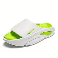 Men's Non Slip Slides Casual Slippers Open Toe Pillow Shoes