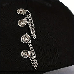 Adjustable Sunshade Baseball Cap With Hoop And Chain