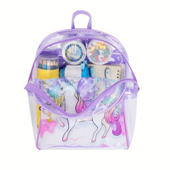 Children's Unicorn PVC Transparent Backpack Kindergarten Schoolbag