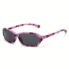 Y2K Wrap Around Sunglasses Cyberpunk Mirror Lens Glasses UV400