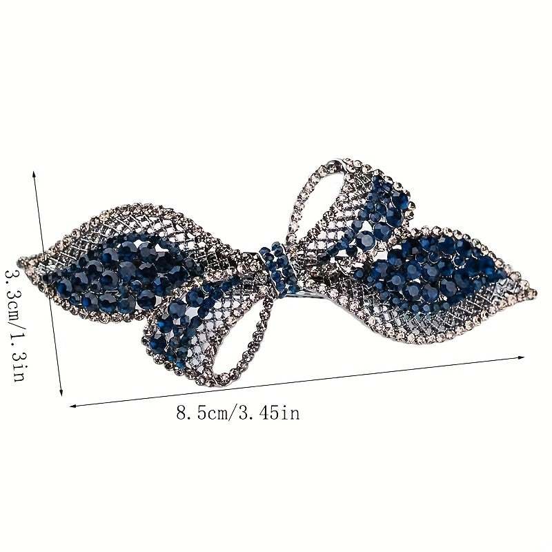 Bow & Rhinestone Hair Clip Barrette Headwear Hair Accessory