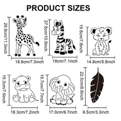 3pc PET Hollow Out Painting Stencils - Forest Animal Theme