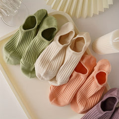 10 Pairs Colorful Ribbed Short Socks for Women