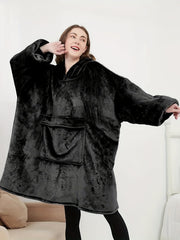  Sherpa Blanket Top Women's Fleece Wearable Lounge Casual