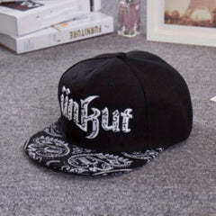 Paisley Print Snapback Hat Gothic Embroidery Baseball Cap Sunshade Dad Hat