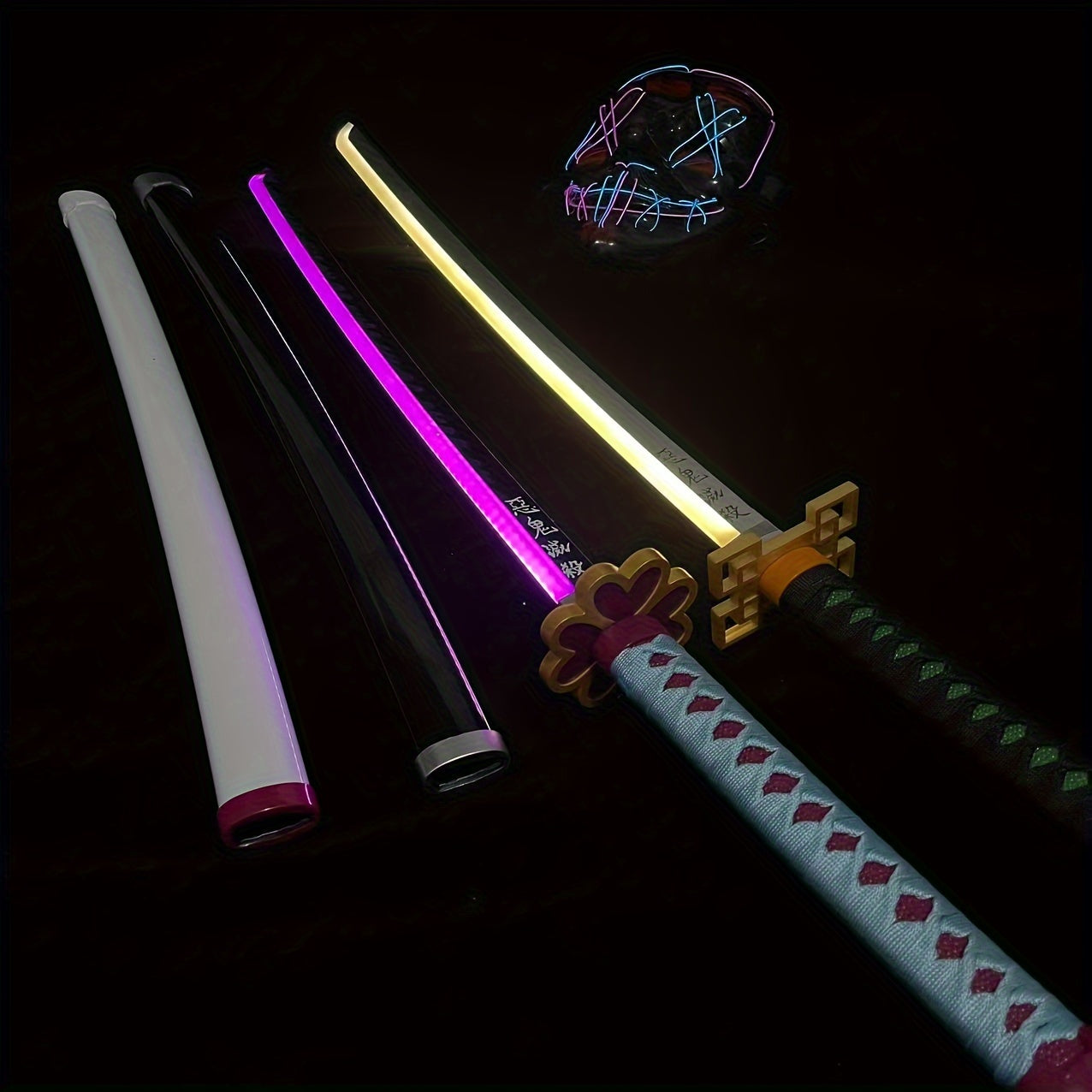 Katana Sword With Lights USB Charging Anime Sword Halloween Cosplay