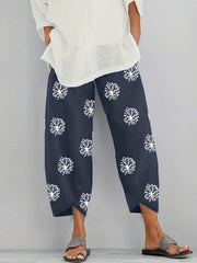 Women's Plus Dandelion Print Wide Leg Pants