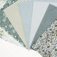 7pcs Cotton Fabric DIY Patchwork Bundle Fat Quarter Quilt Squares