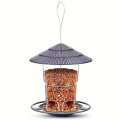 Hanging Squirrel Proof Bird Feeder for Garden Backyard