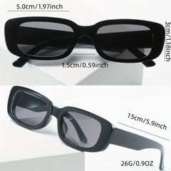 Rectangle Frame Sunglasses For Women Men UV400