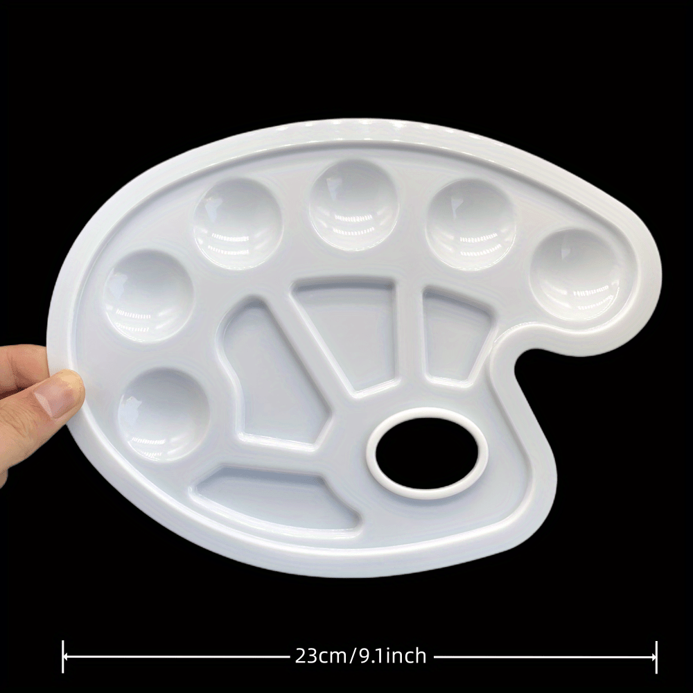 Eco-Friendly Plastic Reusable Painting Palette for Various Paint Types