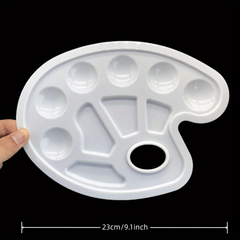 Eco-Friendly Plastic Reusable Painting Palette for Various Paint Types