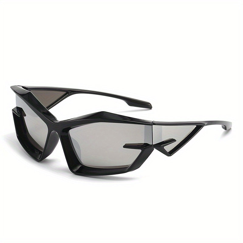 Futuristic Irregular Shape Tech Sunglasses