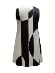  Anchor Print V Neck Tank Dress