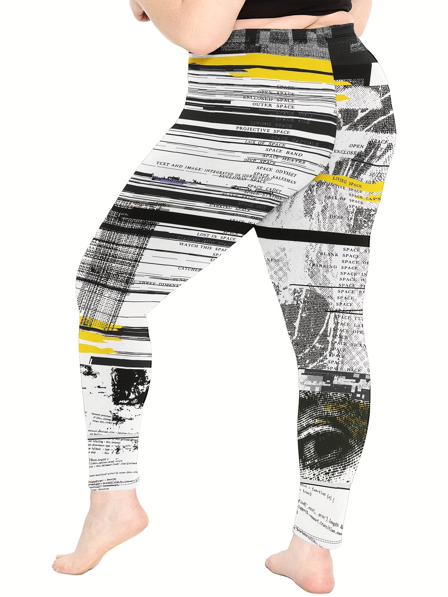  High Rise Colorblock Print Leggings
