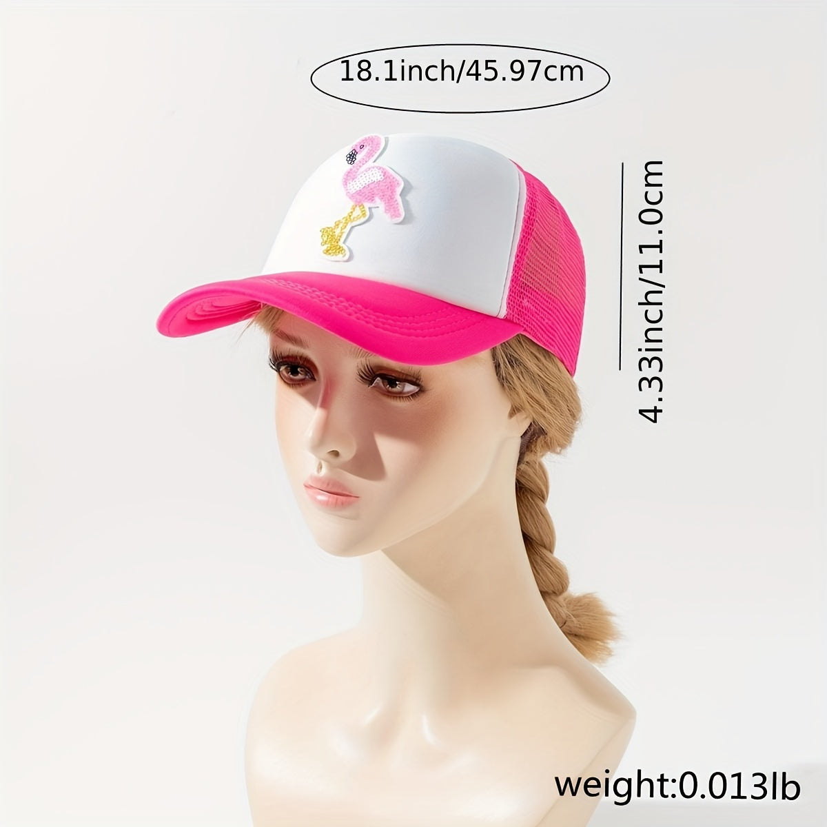 Pink Flamingo Baseball Cap Animal Pattern Hat For Women Girls