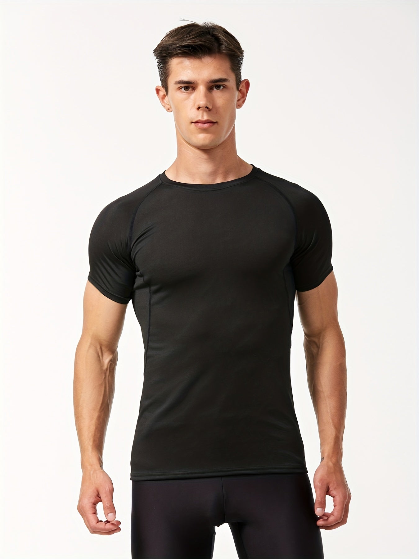 2pcs Men's Quick Dry Sports T Shirts High Stretch Compression
