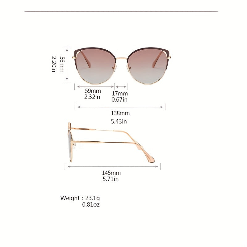 Ombre Cat Eye Sunglasses For Women Hollow Gradient UV400 Sun Shades Glasses
