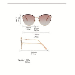 Ombre Cat Eye Sunglasses For Women Hollow Gradient UV400 Sun Shades Glasses