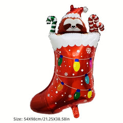 Large Christmas Santa Balloons Snowflakes Trees Party Decor