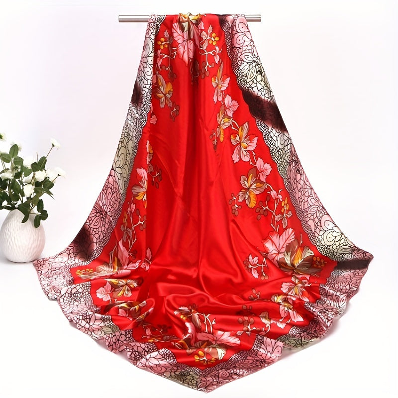 Satin Sun Protection Sunshade Shawl Soft Scarf