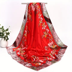 Satin Sun Protection Sunshade Shawl Soft Scarf