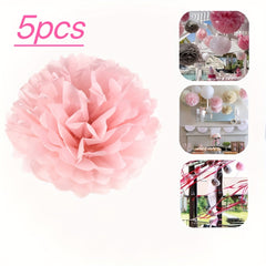 5pcs Hand Folded Paper Flower Ball for Weddings Birthdays Festivals