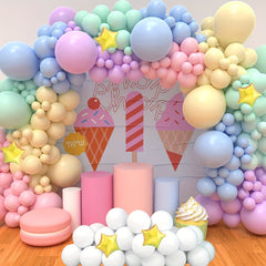 Unicorn Macaroon Rainbow Balloon Arch Kit