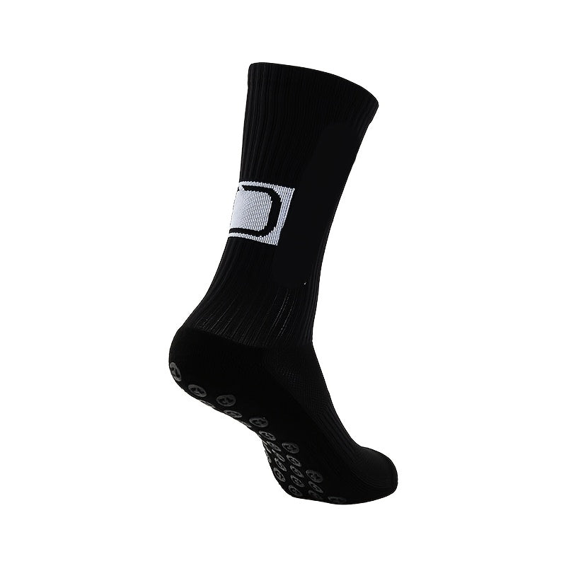 Men's Sweat-absorbing Non-slip Mid-calf Socks for Football Running