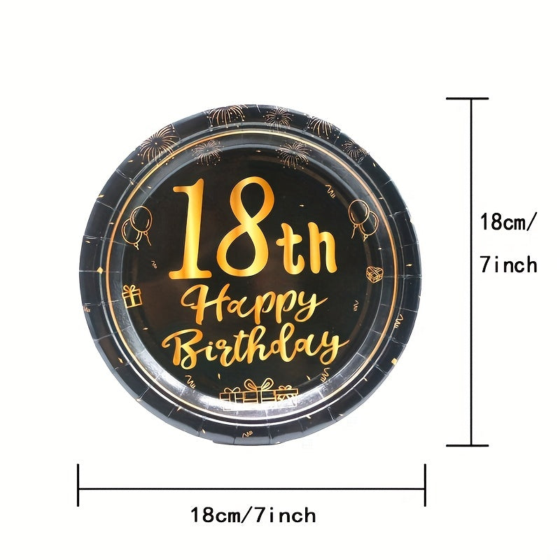Golden Birthday Theme Party 10 Pcs Paper Dessert Plates Cheers To Tableware