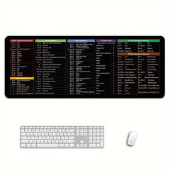 Office Software Shortcut Keys Mouse Pad Game Big Size Thick Keyboard Desk Pad
