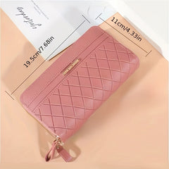 Large Capacity Zipper Coin Purse Clutch Bag with Wristband