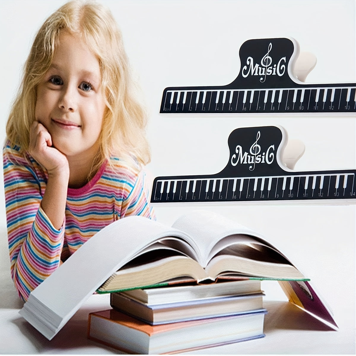 Music Book Clip Hands Page Holder for Musicians L Size